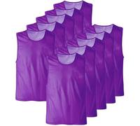 Lot de 10 Chasuble violet ajourée simple de taille large gilet d'entrainement L