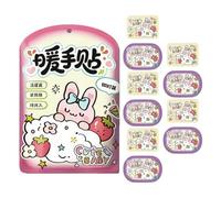 Lot de 10 chauffe-mains portables activés par l'air avec dessins animés - Chauffe-mains de poche pour extérieur - Pour maison, chambre, école