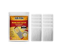 Lot de 10 chauffe-pieds d'hiver avec chauffe-orteils adhésifs | Coussins chauffants naturels sûrs, activés par l'air, longue durée, jusqu'à 8 heures de chaleur, autocollants jetables