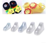 Lot de 10 chaussons en plastique transparent pour pieds de bébé - 11 cm