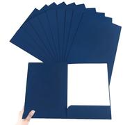 Lot de 10 Chemise Cartonnée avec Rabat à Pochettes A4 Sous-Chemises en Papier Kraft Dossier de Fichiers à Insertion Porte Document Organisateur Stockage Contrat Presentation Rapports