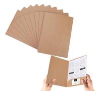 Lot de 10 Chemise Cartonnée avec Rabat à Pochettes A4 Sous-Chemises en Papier Kraft Dossier de Fichiers à Insertion Porte Document Organisateur Stockage Contrat Presentation Rapports