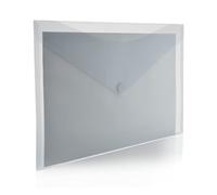 Lot de 10 chemises à fermeture V-lock format A3/Poster - REF 911 - Couleurs classiques translucides avec finition Soft Touch - 100 % Eco by Office Box (verre)