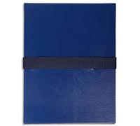 Lot de 10 chemises extensible en balacron. Rabat en pied, fermeture par sangle velcro. Coloris bleu foncé