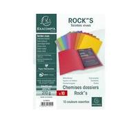 Lot de 10 chemises Rock's A4 - EXACOMPTA - Coloris assortis