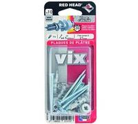 Lot de 10 chevilles et vis à visser vix RED HEAD, Diam.12 x L.30 mm G