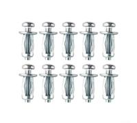 Lot de 10 chevilles murales creuses en métal M8 x 30 - Rivets à bride pour cloison sèche et feuilles métalliques, fixations de fixation sécurisées pour décoration d'intérieur (M8 x 30)