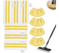 Lot de 10 chiffons de rechange en microfibre compatibles avec nettoyeur vapeur Kärcher EasyFix SC1, SC2, SC3, SC4, SC5, accessoires de nettoyeur vapeur Kärcher (6 buses de sol + 4 buses manuelles)