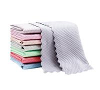 Lot de 10 Chiffons Microfibre - Torchon Cuisine, Voiture, Bayetas, Serviette, Ménage, Lavette - Nettoyage Vitre (30x40cm)