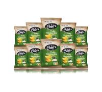 Lot de 10 - Chips Brets Pesto Mozzarella - Saveur Basilic & Fromage - Pommes de Terre Croustillantes - Snack Salé Gourmet - 125 g Sachet