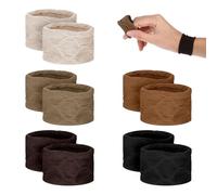 Lot de 10 chouchous pour femmes, grands élastiques en coton de qualité supérieure, super élastiques et solides, pour cheveux épais, longs et bouclés (couleur café au lait)