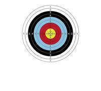 Lot de 10 cibles tir à l'arc en Papier for compétition extérieur, Accessoires, d'entraînement pour Les Sports De Plein Air