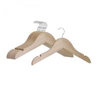 Vivezen - Lot de 10 cintres bébé 28,5 cm - Crochet pivotant à 360° - Bois clair