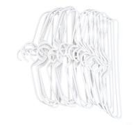Lot de 10 cintres antidérapants en plastique à col court pour économiser de l'espace dans votre garde-robe, lot de 10 cintres blancs avec profil fin (20 pièces)