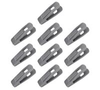 Lot de 10 cintres en velours gris floqué pour pantalons avec clips pour chaussettes