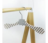 Monsieur Bébé - Lot de 10 cintres en Bois 28 cm pour bébé, Enfant avec Crochet pivotant - 4 modèles