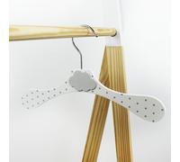Monsieur Bébé - Lot de 10 cintres en Bois 28 cm pour bébé, Enfant avec Crochet pivotant - 4 modèles