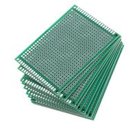 Lot de 10 Circuits Imprimés Double Face Verts 6x8 Cm