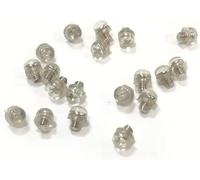 Lot de 10 ciseaux à cheveux argentés en caoutchouc silencieux en caoutchouc - Accessoires de coiffure - Outils de coiffure de rechange pour salon de coiffure - 3 mm
