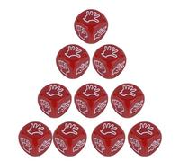 Lot de 10 ciseaux en papier de roche 6 faces rondes en acrylique pour fête de famille
