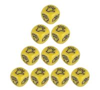 Lot de 10 ciseaux en papier de roche 6 faces rondes en acrylique pour fête de famille