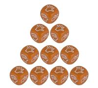 Lot de 10 ciseaux en papier de roche 6 faces rondes en acrylique pour fête de famille