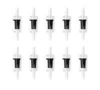 Lot de 10 clapets anti-retour pour pompe à air d'aquarium avec design simple pour une prévention efficace du refoulement dans les aquariums (noir transparent)