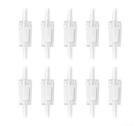 Lot de 10 clapets anti-retour pour pompe à air d'aquarium, bouchon de sécurité anti-retour à 1 sens pour aquarium, empêche le reflux d'eau, plastique transparent, rouge/noir/blanc (blanc transparent)