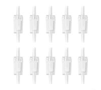Lot de 10 clapets anti-retour pour pompe à oxygène d'aquarium à utiliser avec des tubes d'air standard pour éviter le siphonnage d'eau (blanc transparent)