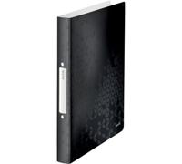 Lot de 10 Classeur 2 anneaux Wow A4 MAXI, dos de 32, en polypro coloris noir