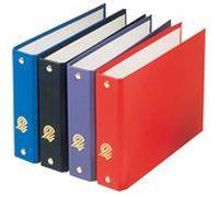 Lot de 10 Classeur Balacron Format A5 à l'italienne Dos 35mm 2 Anneaux Ronds Couverture PVC Rembordée Coloris Assortis