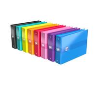 Lot de 10 Classeur Color Life A5 paysage, 2 ann. ø25, dos 35mm, rembordé papier coloris assortis (6)