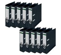 Lot de 10 classeurs à levier A4 80 mm Noir