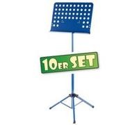 Lot de 10 Classic Cantabile Pupitre d'Orchestre Bleu Tôle Perforée Heavy