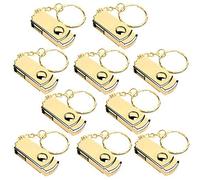 (Lot de 10) Clé USB 16 Go avec Porte-clés Mémoire Flash USB 2.0 pour Le Business (Or)