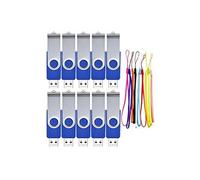 Lot de 10 Clé USB 2.0 16 Go Bleu USB Flash Drive Rotatif Pas Chère pour PC Clefs USB