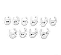 Lot de 10 clés à bout ouvert pour pied de biche de 3/8" Tailles 10 22 mm pour utilisation de clé dynamométrique, outils d'économie d'espace pour les fixations difficiles à atteindre