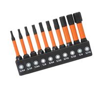 Lot de 10 clés Allen à tête hexagonale 6,35 mm avec tige en acier pour montage de meubles