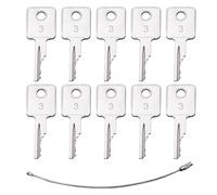 Lot de 10 clés d'allumage D250, 6693245 ou 6693241, clé d'allumage Plant Master de rechange de 307852A1, compatible avec plusieurs types de chargeuses compactes