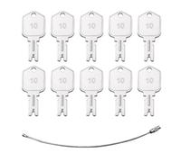 Lot de 10 clés d'allumage de rechange 166 pour e chariot élévateur Hyster, clés d'équipement lourd compatibles avec Yale Komatsu Crown Gehl GraDall