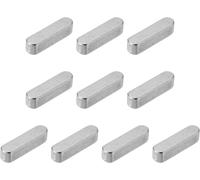 Lot De 10 Clés Rondes En Forme De Plume,6 X 6 X 25 Mm En Acier Inoxydable Pour Connexion De Fixation De Type Arbre