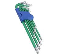 Lot de 10 clés Torx extra longues en forme d'étoile + support T9 - T50 antidérapant