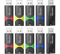 Lot De 10 Clés Usb 2.0 De 16 Go Avec Indicateur Led Pour Stockage De Données Et Saut (16 Go,Lot De 10,Couleurs Mixtes)