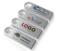 Lot de 10 clés USB en métal personnalisées avec gravure du texte souhaité, motif logo d'entreprise, clé USB 2.0 pour mariage individuel 128 Mo / 1 Go/2 Go/4 Go/8 Go/16 Go/32 Go