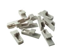 Lot de 10 clips à crochet en ABS pour mécanisme Push Pull d'inspection, accessoire mini latch 35 x 11 mm, plastique résistant, fixation cadre porte placoplâtre portes