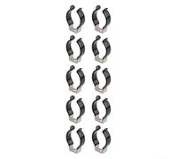 Lot de 10 clips antidérapants en acier inoxydable pour ampoule LED (43-45 | Lot de 10 tailles assorties, gamme de 38 à 52 mm, noyau en acier inoxydable, revêtement en plastique