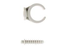 Lot de 10 clips avec chevilles Ø25mm - Gris - Zenitech