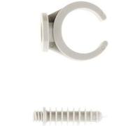 Zenitech - Lot de 10 clips avec chevilles Ø25mm - Gris