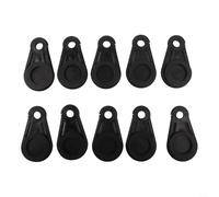 Lot de 10 clips de bâche résistants aux intempéries pour tentes de camping, auvents, caravanes, bâches, couvertures de bateau, couvertures de piscine et équipements d'extérieur (noir)
