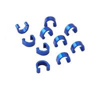 Lot de 10 clips de boîtier de câble de frein en alliage d'aluminium pour câble de frein en C pour VTT, vélos de route, VTT, clips de câble de frein, boucle de vélo et accessoire de vélo